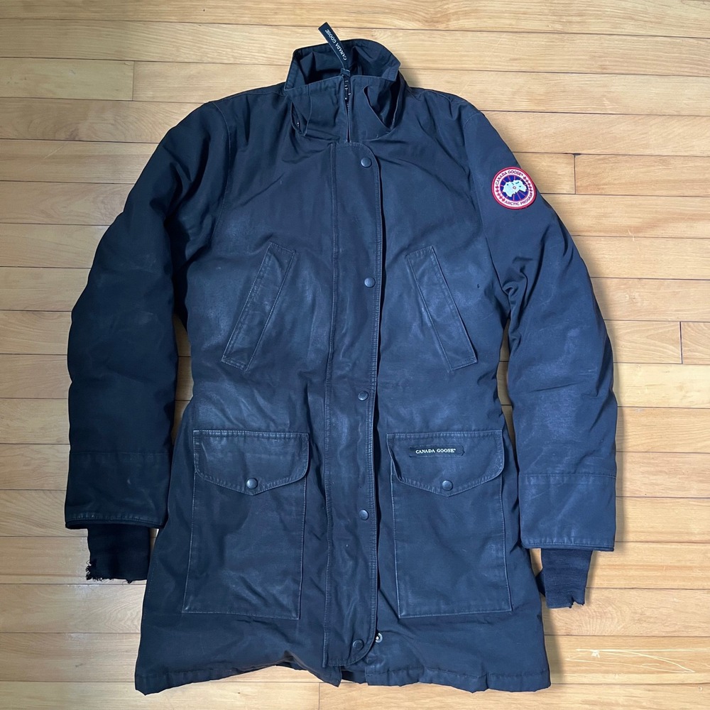 Canada Goose Trillium Parka Black Women Winter Down Coat Missing Hood Size S/P